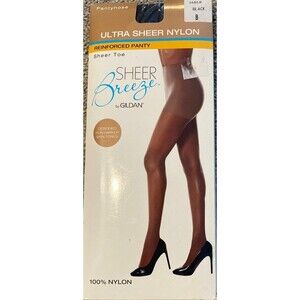 Gildan Sheer Breeze Nylon Pantyhose Black Size B